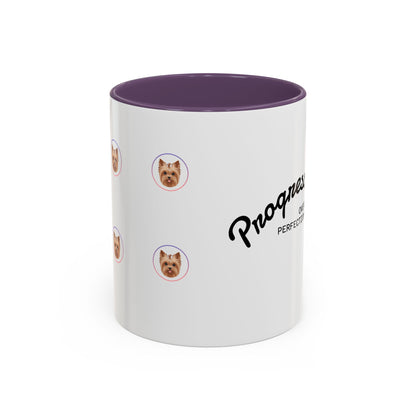 Motivational Coffee Mug, Progress Over Perfection Design, Cute Dog Print, Gift for Pet Lovers, Office or Home Decor, Inspirational Drinkware